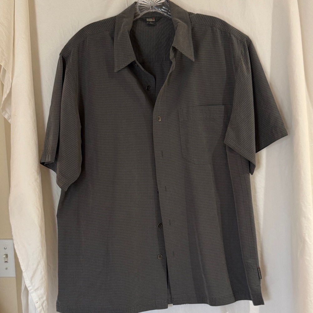 Royal Robbins Charcoal Button Down Shirt Sz L